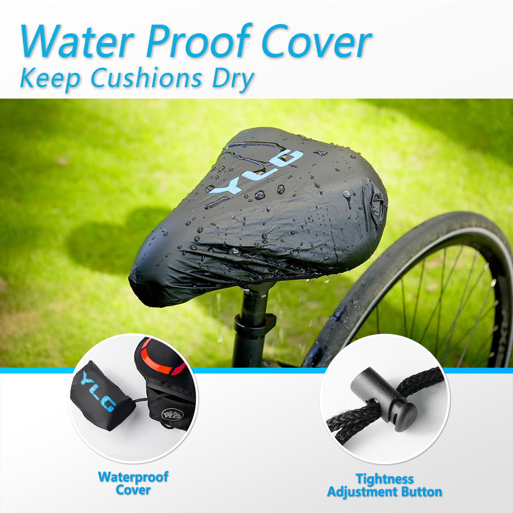 YC 5, YLG Red Memory Foam Bike seat Cover 11" x 7" Red-3