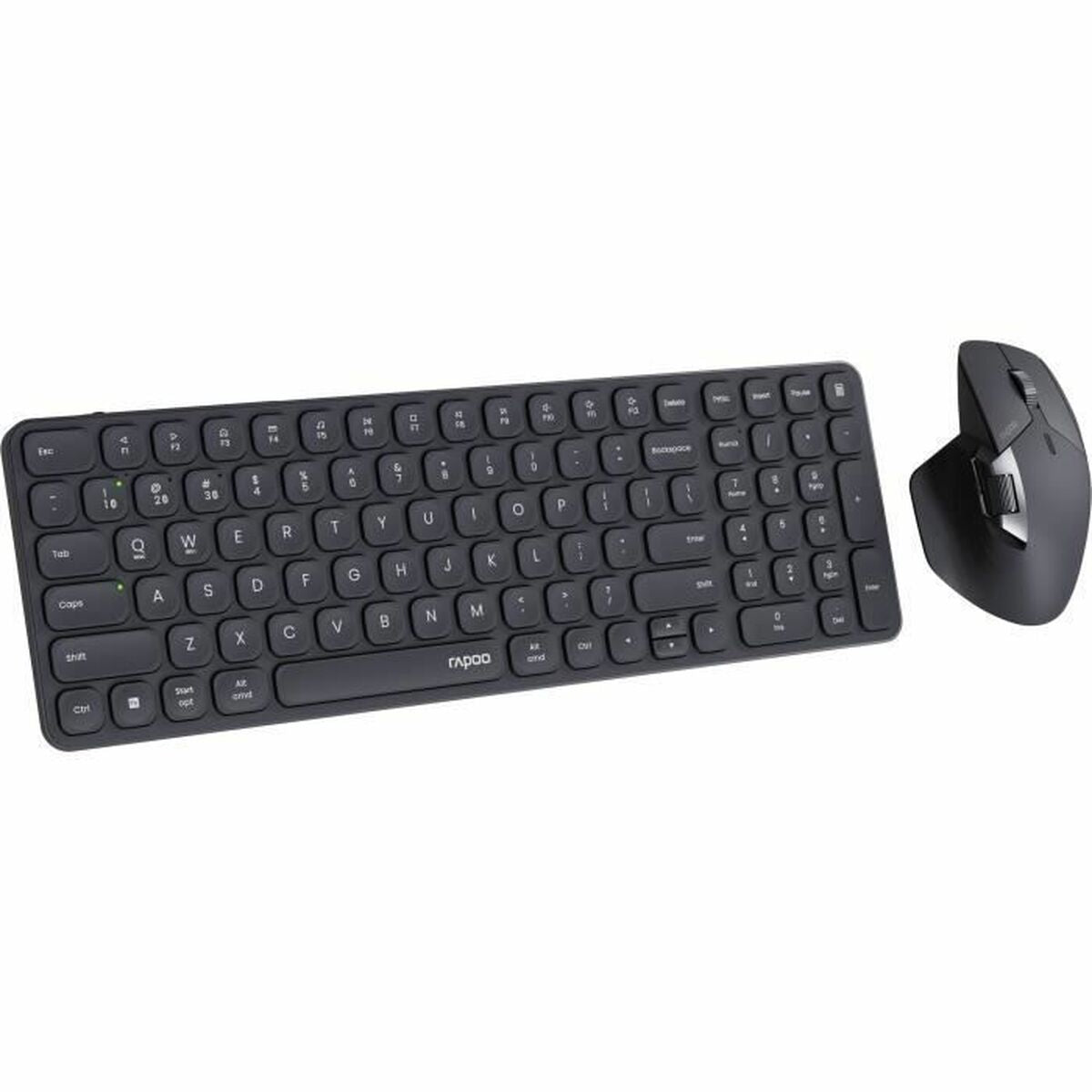 Keyboard and Mouse Rapoo 9760M Grey AZERTY-2