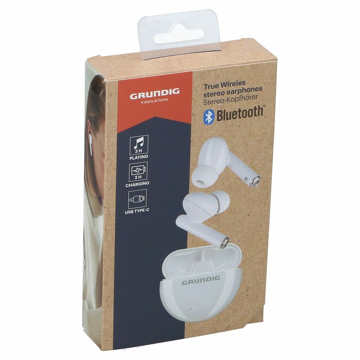 Bluetooth Headphones Grundig earbuds White-1