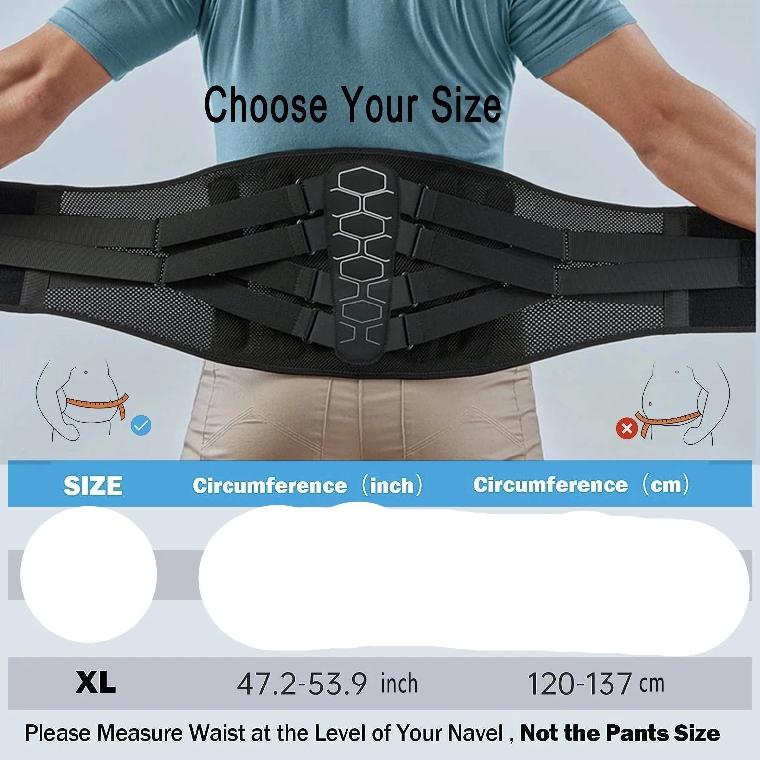 NNEOBA Back Brace for Lower Back Pain Relief with Pulley System Black, XL-2