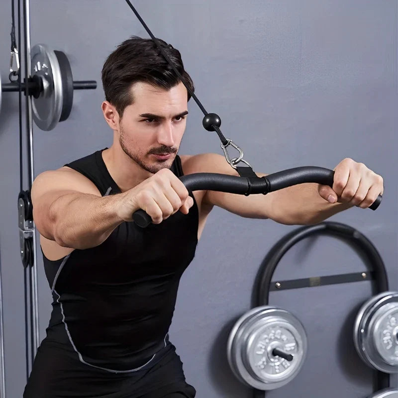 NNEOBA Lat Pulldown Bar Wide Narrow Grip Handle Black-1