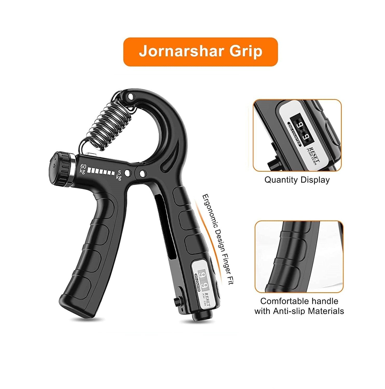 NNEDSZ 2 Pack Adjustable Hand Grip Strengthener for Hand Grip Strength and Wrist Rehabilitation (Resistance 5-60 kg)-3