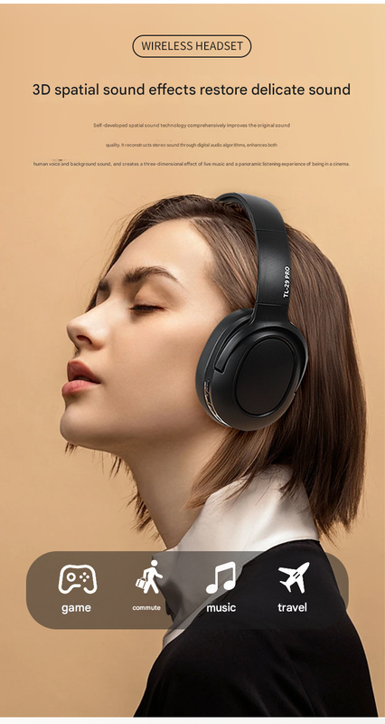 NNEDSZ Pink Wireless Noise-Cancelling Over-Ear Headphones - Bluetooth 5.0, Long Battery Life-2