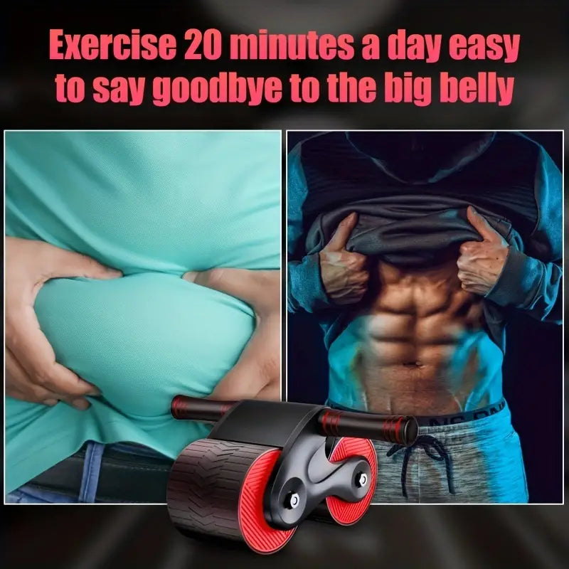 NNETM Automatic Rebound Abdominal Muscle Training Wheel-3